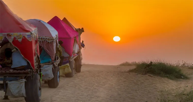 Desert in Pushkar, Rajasthan Image