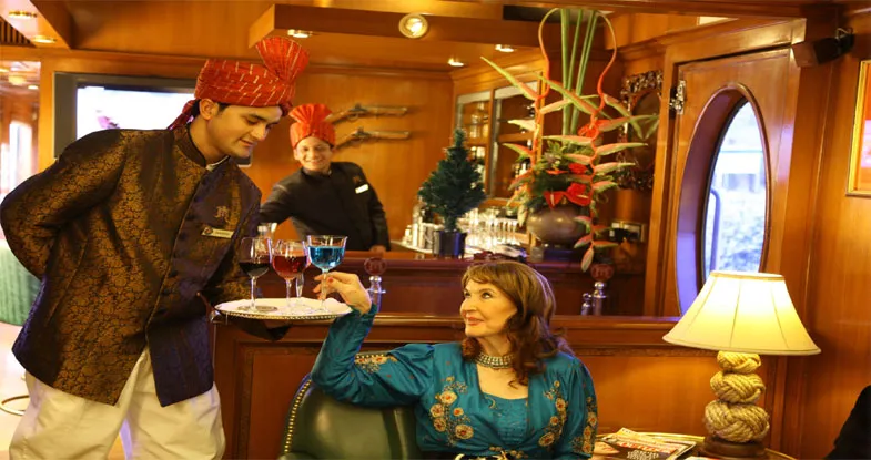 Restaurant at Maharaja Express Luxury Train Image