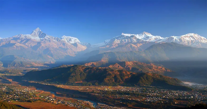 Sunrise at Sarangkot Hill Nepal Image