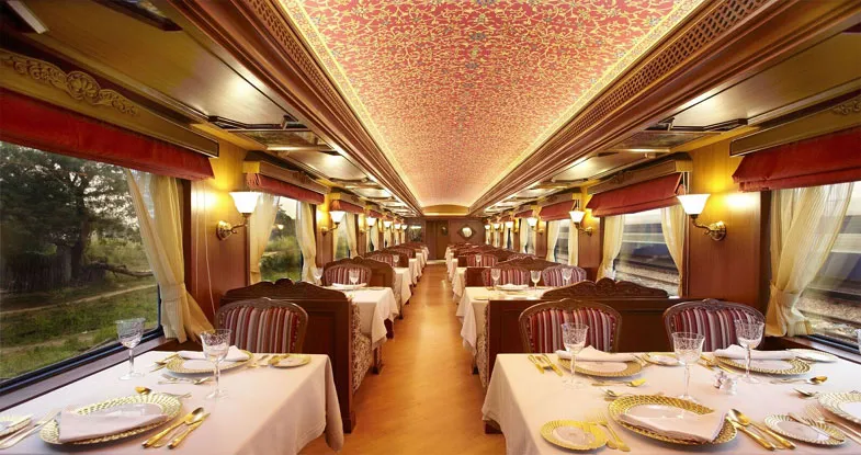 Restaurant at Maharaja Express Luxury Train Image